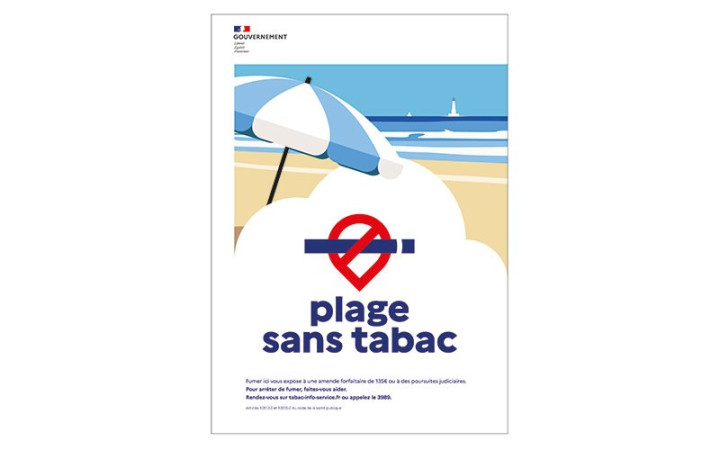 PANNEAU EN COMPOSITE ALUMINIUM PLAGE NON FUMEUR
SIGNALÉTIQUE PLAGE SANS TABAC POLITIQUE ANTI-TABAC