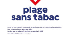 PANNEAU EN COMPOSITE ALUMINIUM PLAGE NON FUMEUR
SIGNALÉTIQUE PLAGE SANS TABAC POLITIQUE ANTI-TABAC