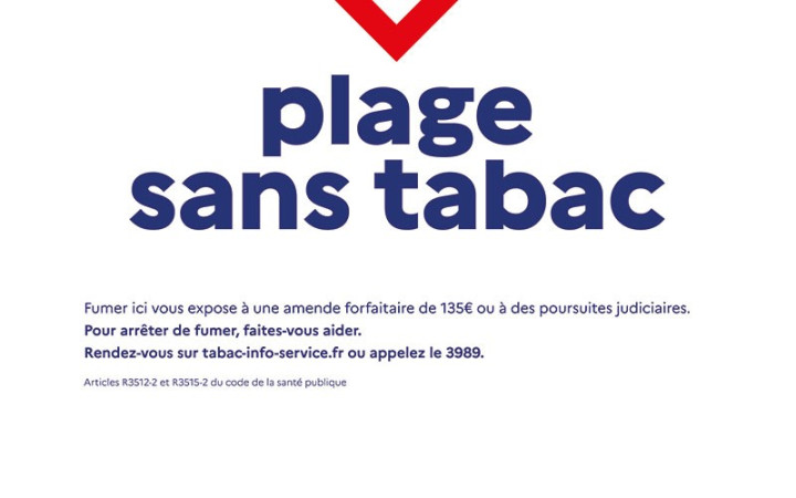 PANNEAU EN COMPOSITE ALUMINIUM PLAGE NON FUMEUR
SIGNALÉTIQUE PLAGE SANS TABAC POLITIQUE ANTI-TABAC