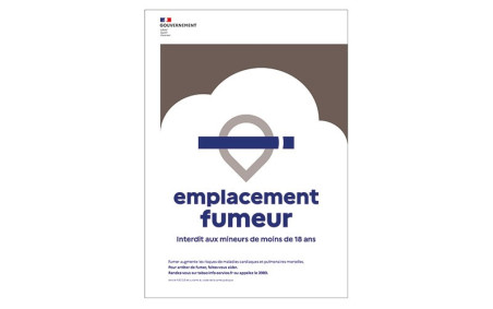 PANNEAU EXTÉRIEUR EMPLACEMENT FUMEUR
CAMPAGNE ANTI-TABAC POUR COLLECTIVITÉ ÉCOLE PLAGE PARC ET JARDIN