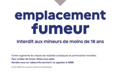 PANNEAU EXTÉRIEUR EMPLACEMENT FUMEUR
CAMPAGNE ANTI-TABAC POUR COLLECTIVITÉ ÉCOLE PLAGE PARC ET JARDIN