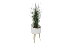 JARDINIERE MARCEL HERBES SUR PIEDS blanche