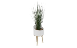 JARDINIERE MARCEL HERBES SUR PIEDS blanche