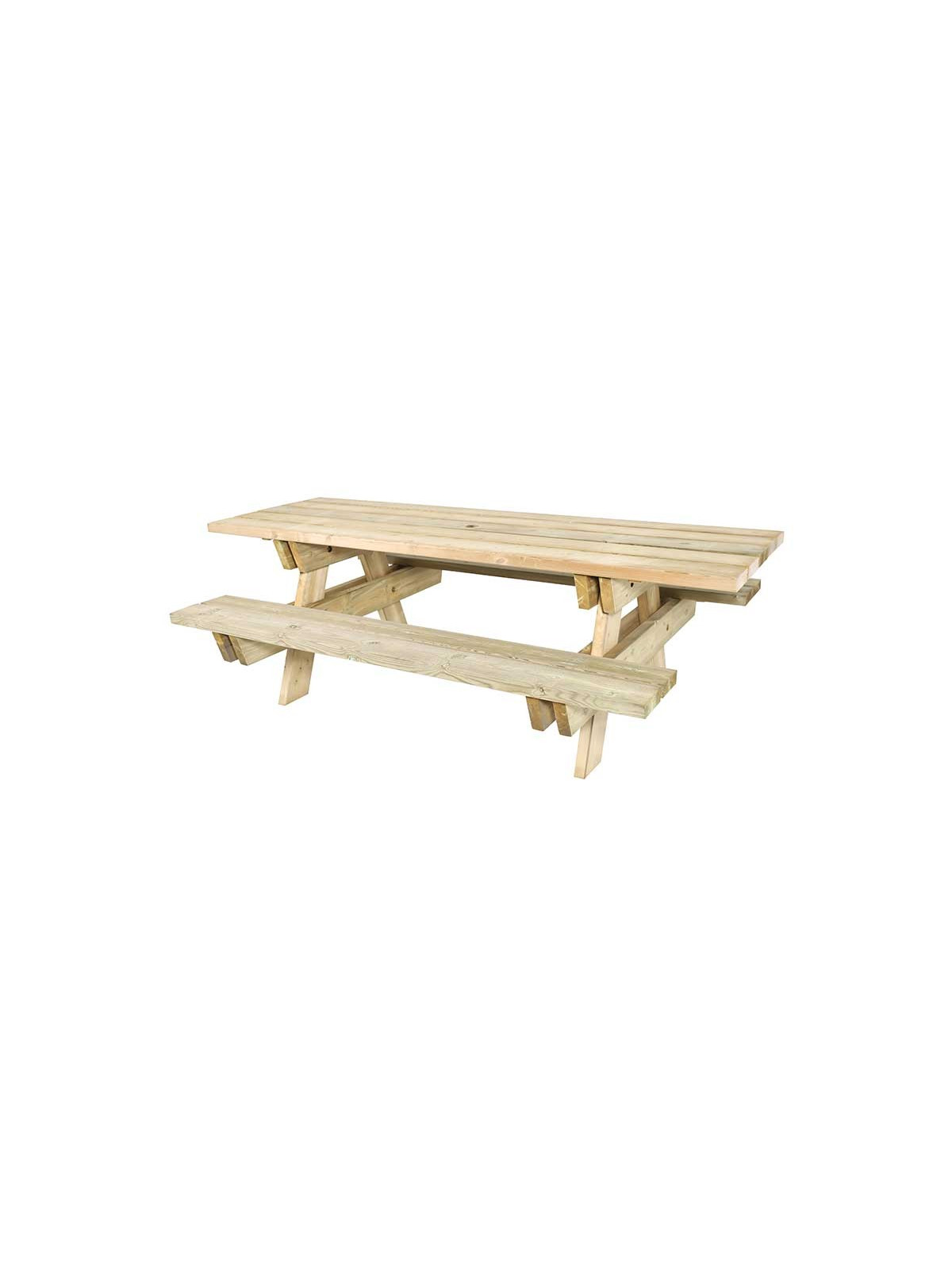 LOT DE 2 TABLES INCLUSIVE EXTÉRIEUR EN BOIS TAIGA
ESPACE PUBLIC ACCESSIBLE AVEC LA TABLE PIQUE NIQUE TAIGA EN PIN
