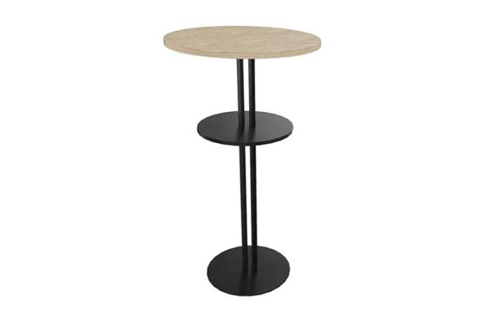 TABLE HAUTE D'INTÉRIEUR RONDE HÉLÈNE AVEC TABLETTE EN MÉTAL
MANGE DEBOUT MODERNE POUR ENTREPRISE OU BÂTIMENT PUBLIC