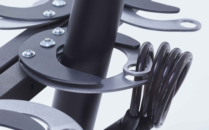 SUPPORT 6 TROTTINETTES SUR PIED A SCELLER