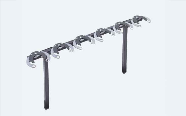 SUPPORT 6 TROTTINETTES SUR PIED A SCELLER