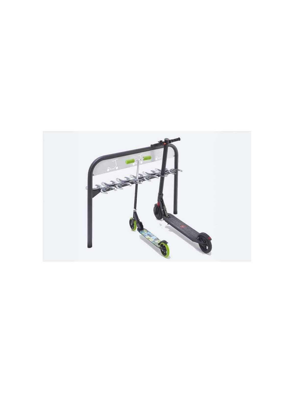 SUPPORT 12 TROTTINETTES SUR PIED - FACE A FACE A SCELLER