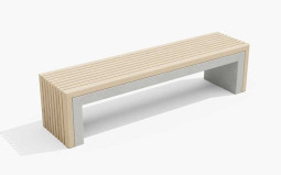 BANQUETTE ATLAS BOIS ET BETON