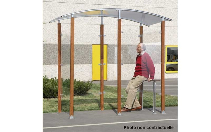 ABRI FUMEURS BOIS isolé 4 m²