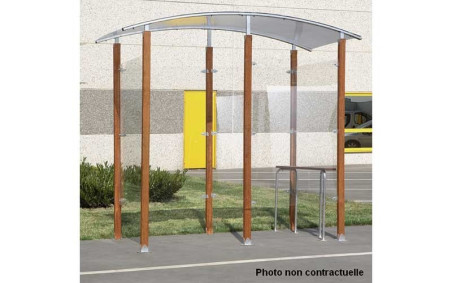 ABRI FUMEURS BOIS isolé 4 m²