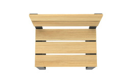 FAUTEUIL MARIANNE ACIER ET BOIS