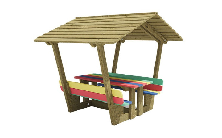 TABLE OMBRIÈRE EN BOIS POUR ENFANT COLORÉE KODOMO
TABLE PIQUE NIQUE EN BOIS COLORÉE POUR ESPACE VERT PUBLIC