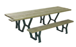 TABLE DE PIQUE NIQUE BOIS AVEC DOSSIER PMR GENET
TABLE EXTÉRIEURE INCLUSIVE GENET POUR PMR