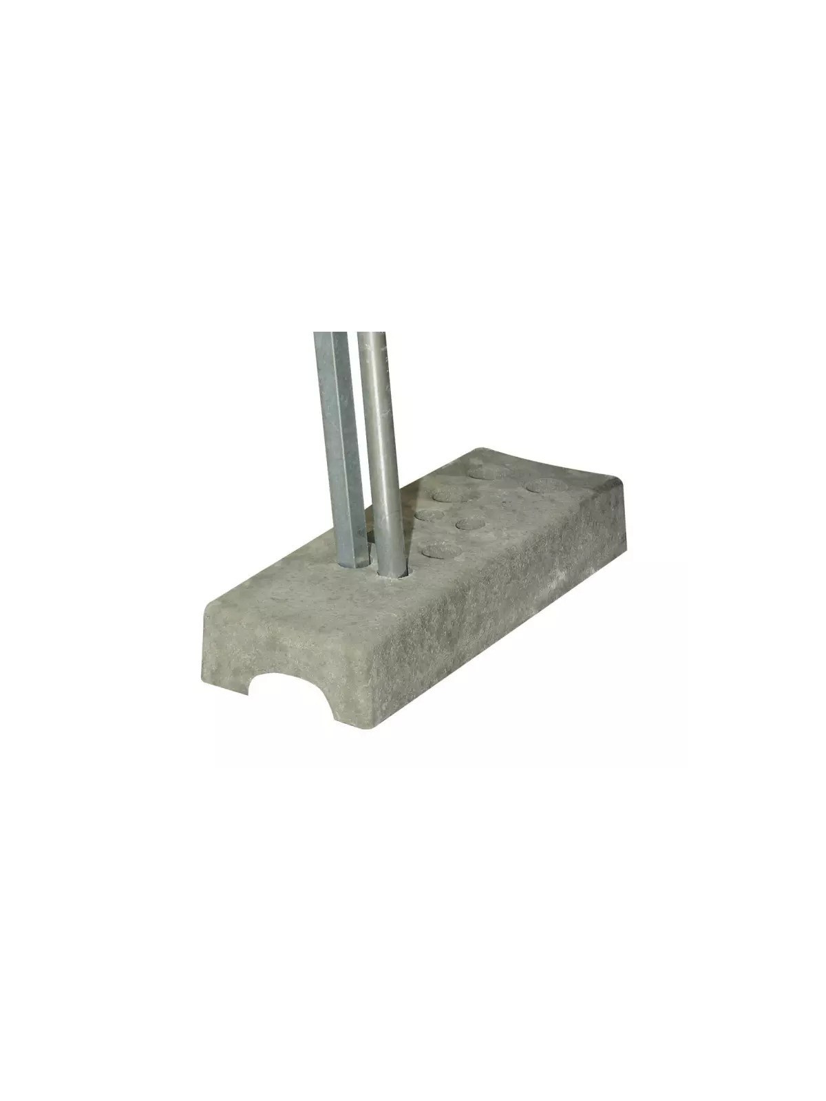 Plot béton fixation panneau électoral, matériel électoral collectivité