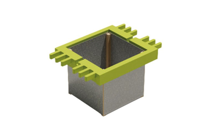 JARDINIÈRE EXTÉRIEURE EN BOIS ET ACIER GAMME DESIBOIS 
POT DE FLEUR MODULAIRE DESIBOIS MOBILIER URBAIN POUR COLLECTIVITÉ