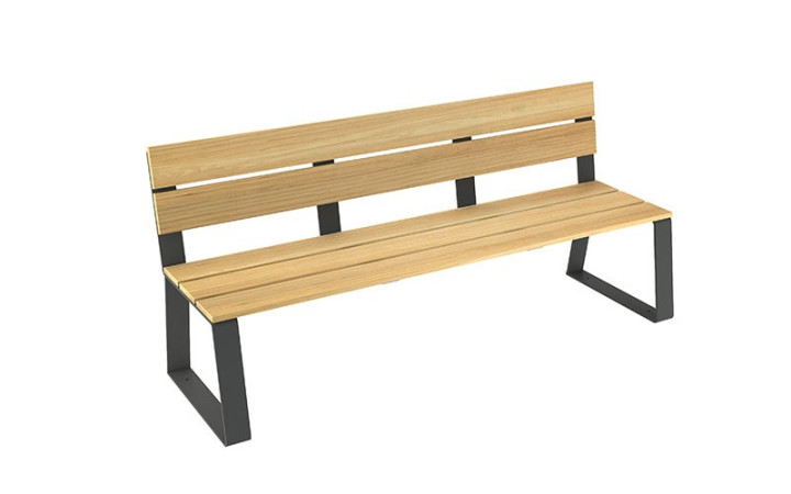BANC MARIANNE ACIER ET BOIS