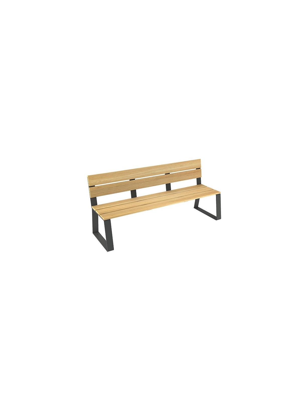 BANC MARIANNE ACIER ET BOIS