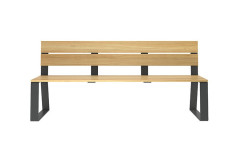 BANC MARIANNE ACIER ET BOIS