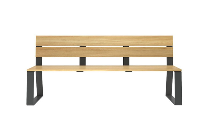 BANC MARIANNE ACIER ET BOIS