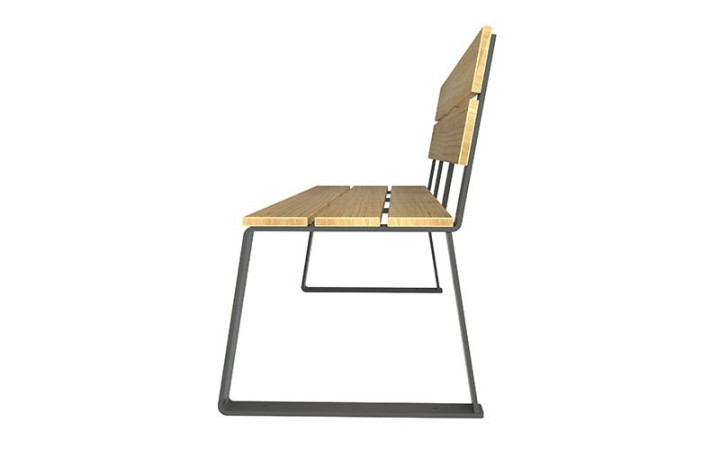 BANC MARIANNE ACIER ET BOIS