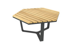 TABLE BASSE MARIANNE ACIER ET BOIS