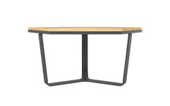 TABLE BASSE MARIANNE ACIER ET BOIS