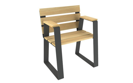 FAUTEUIL SENIOR MARIANNE ACIER ET BOIS