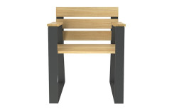 FAUTEUIL SENIOR MARIANNE ACIER ET BOIS