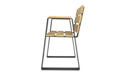 FAUTEUIL SENIOR MARIANNE ACIER ET BOIS