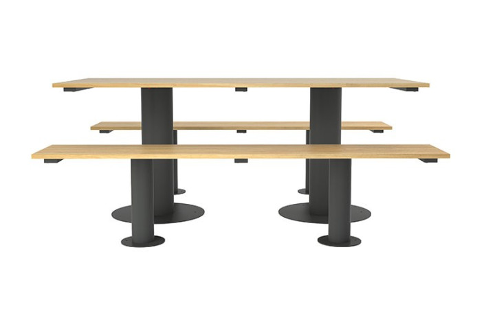 TABLE PIQUE NIQUE MARIANNE ACIER ET BOIS