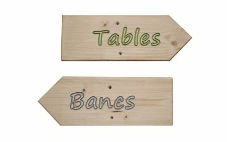 PANNEAU INDICATEUR EN BOIS POUR MAIRIE OU ÉCOLE
POTEAU BOIS AVEC FLÈCHE DIRECTIONNELLE POUR ESPACE EXTÉRIEUR