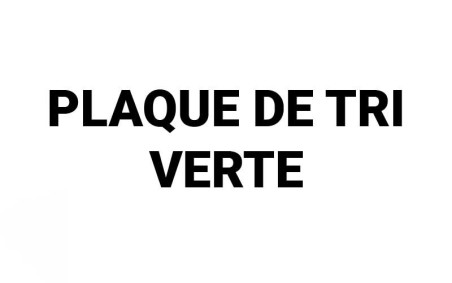 OPTION PLAQUE DE TRI VERTE CORBEILLE BURETA