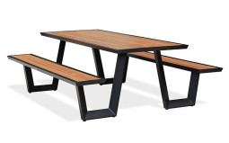 TABLE EXTÉRIEURE DE JARDIN ALUMINIUM ET TECK MONREAL
TABLE DESIGN POUR TERRASSE
MOBILIER DE JARDIN EXTÉRIEUR