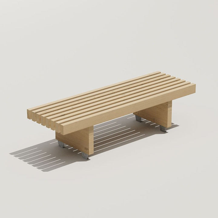 GAMME MOBILIER URBAIN EN BOIS DESIBOIS - PACK 17 
BANC POUR ÉCOLE À L’EXTÉRIEUR
ASSISE EN BOIS NATUREL EN CERCLE