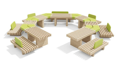 GAMME DE MOBILIER EXTÉRIEUR EN BOIS DESIBOIS POUR ÉCOLE PACK 18
BANC ET TABLE POUR ENFANT CLASSE MATERNELLE ÉCOLE A L'EXTÉRIEUR
