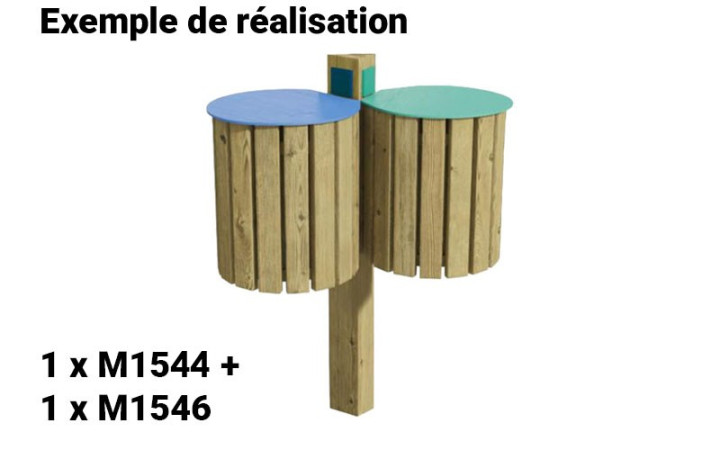 POUBELLE DE TRI EXTÉRIEURE EN BOIS POUR ESPACE PUBLIC
RECYCLAGE URBAIN AVEC LA POUBELLE RONDE ARTEMIS EN PIN OU EN ROBINIER