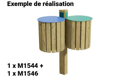 POUBELLE DE TRI EXTÉRIEURE EN BOIS POUR ESPACE PUBLIC
RECYCLAGE URBAIN AVEC LA POUBELLE RONDE ARTEMIS EN PIN OU EN ROBINIER