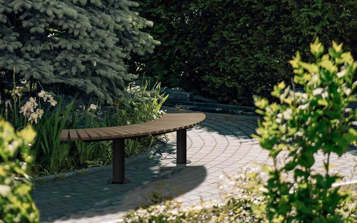 BANQUETTE EXTERIEUR COURBE MARIANNE BOIS
MOBILIER URBAIN POUR ESPACE PUBLIC