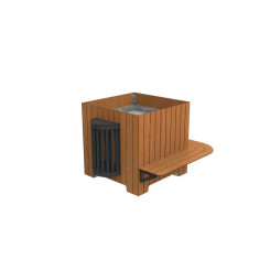 JARDINIERE CARRÉE ANTI-BELIER COMPACT HPL STOPY MULTI