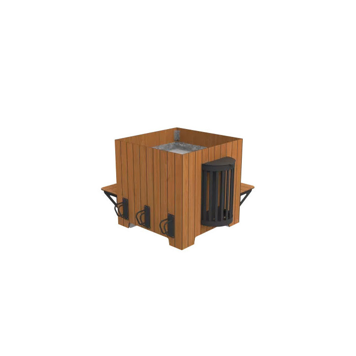 JARDINIERE CARRÉE ANTI-BELIER COMPACT HPL STOPY MULTI