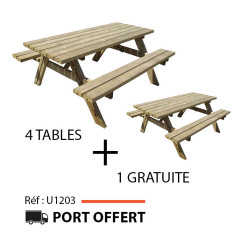 OFFRE SPÉCIALE TABLE DE PIQUE NIQUE MISON