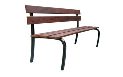 Banc de ville CONFIDENCE en acier et bois pour les espaces extérieurs