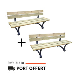 LOT DE 2 BANCS FAUBOURG PIN TRAITE