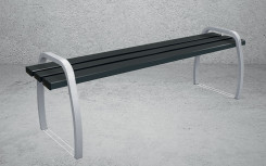 Banquette acier CONFIDENCE banc extérieur sans dossier espace public