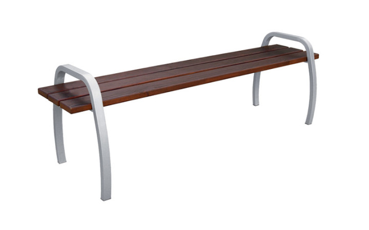 BANQUETTE ACIER/BOIS CONFIDENCE Piètement en tube acier Lames bois pin massif longueur 1800 mm