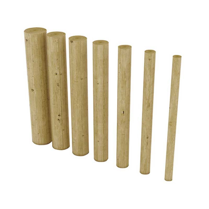 Rondins bois pin traité autoclave classe 4 – Ø au choix – 2 m