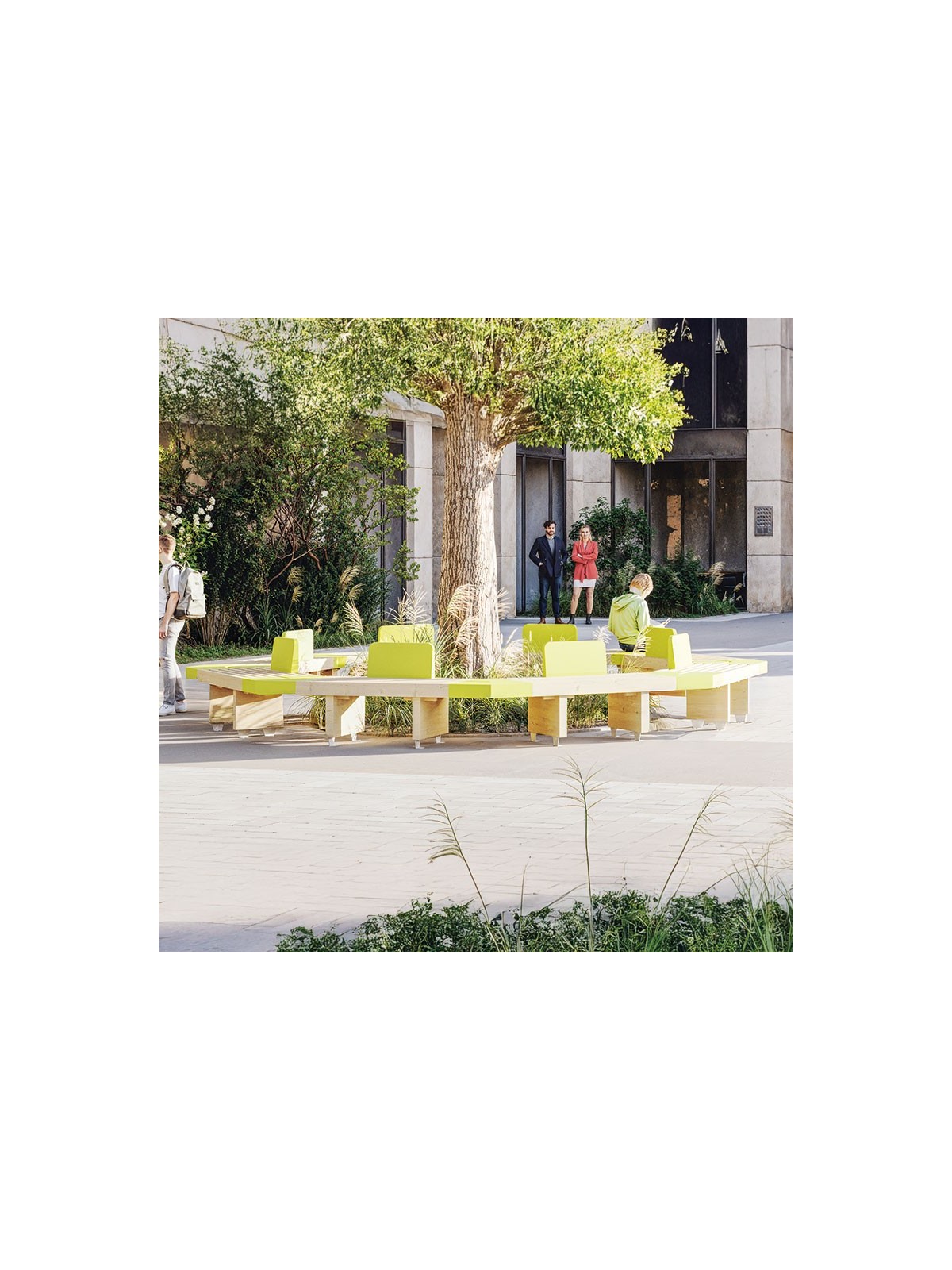 BANC EN BOIS ENTOURAGE D'ARBRE GAMME DESIBOIS
BANC EXTERIEUR POUR ECOLE ET COLLÈGE PARC ET JARDIN PUBLIC