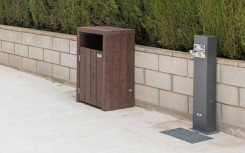 CORBEILLE BURETA 1 FLUX EN PLASTIQUE RECYCLÉ 
MOBILIER URBAIN RSE POUR ENTREPRISE ET COLLECTIVITÉ