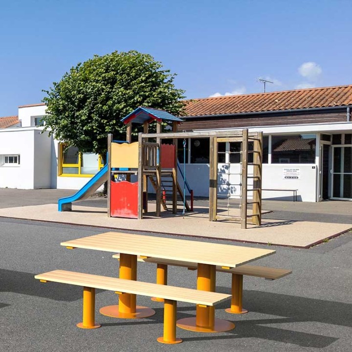 TABLE PIQUE NIQUE MARIANNE ACIER ET BOIS SPECIAL ENFANT
TABLE TENDANCE ENFANT ACIER ET BOIS L. 1488 mm